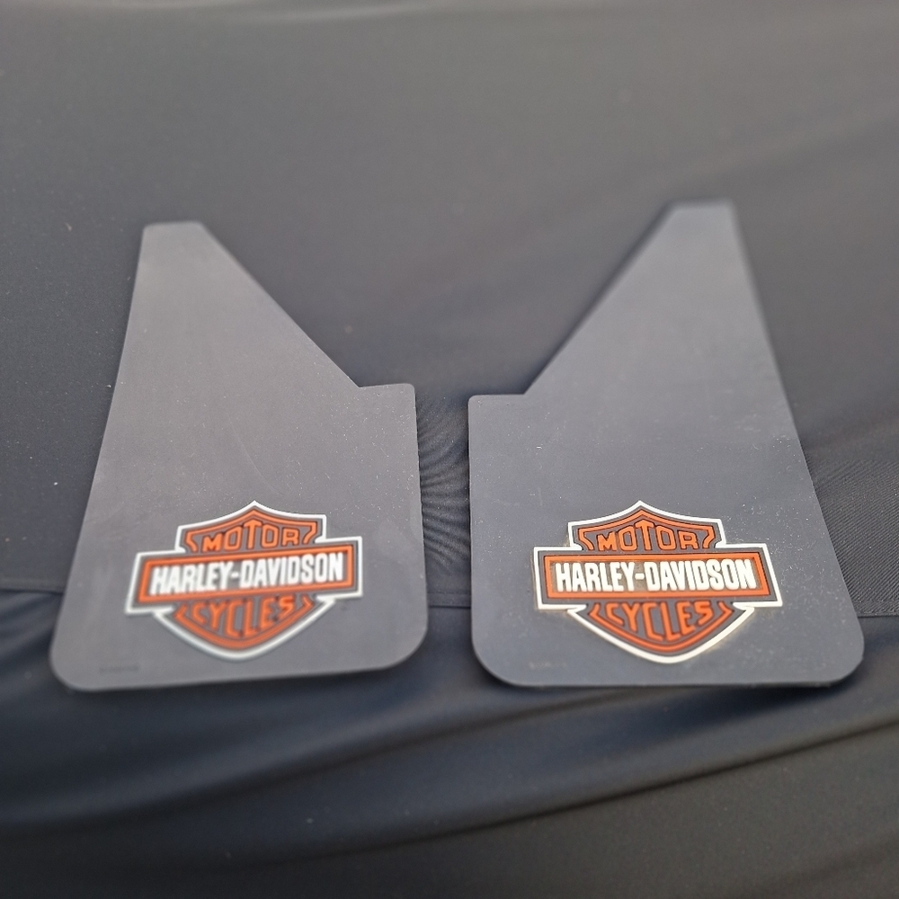 Harley-Davidson Black And Orange Mud Flaps Universal